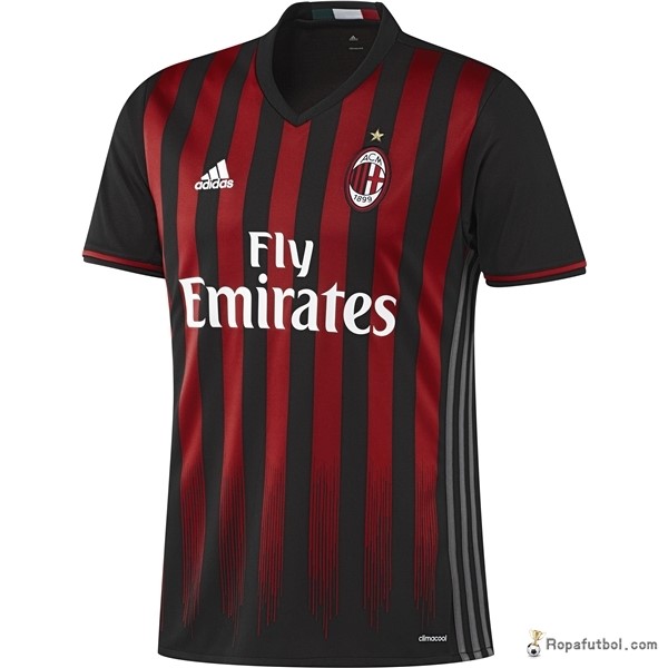 Camiseta AC Milan Replica Primera Ropa 2016/17 Negro